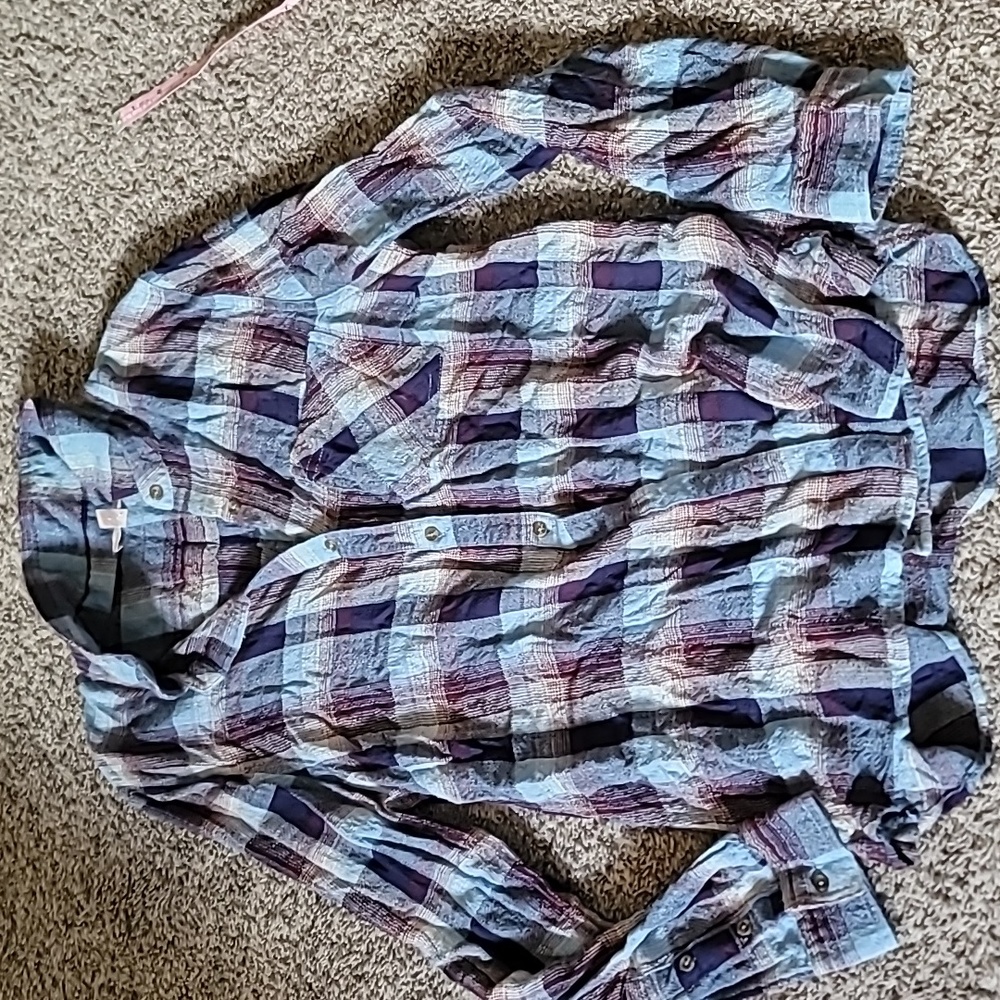 STUNNING COMO VINTAGE RSYON FLANNEL SOFT BUTTON DOWN SHIRT